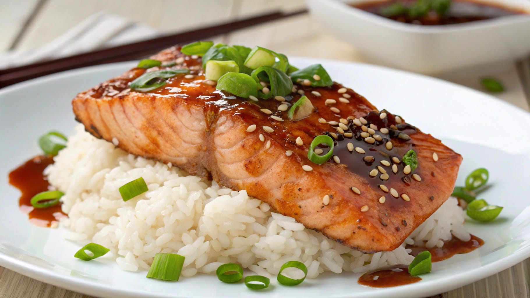 salmon and teriyaki