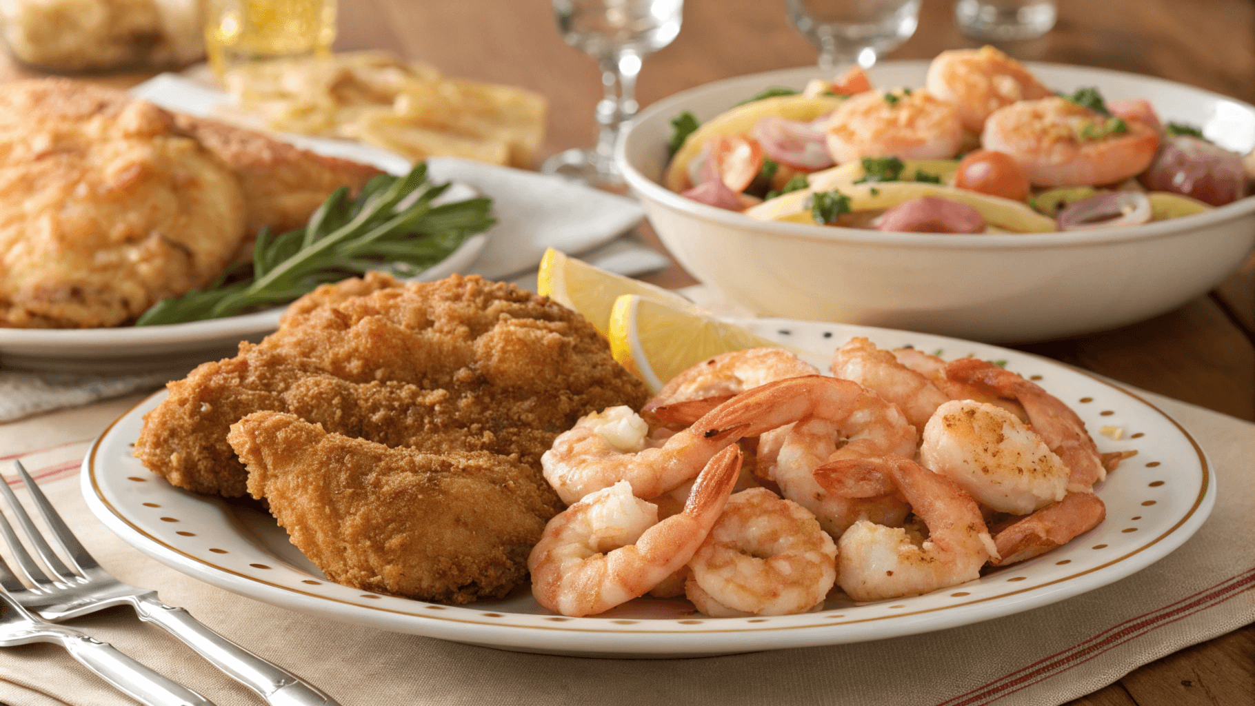 chicken and shrimp dishes